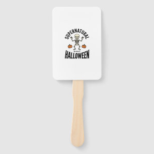 Halloween Skeleton Supernatural Funny Vintage_1 Hand Fan