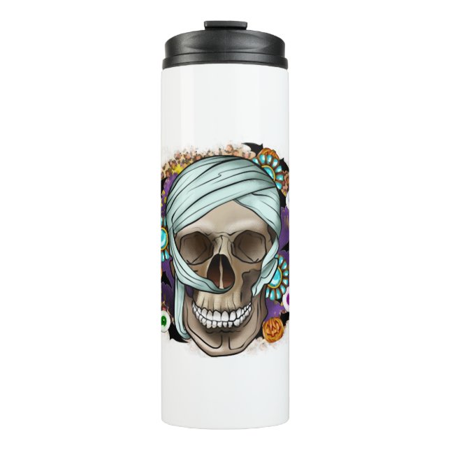 Halloween Skeleton              Thermal Tumbler (Front)