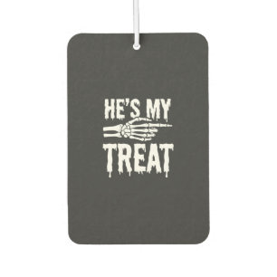 Halloween Skeleton Treat Dripping Typography Desig Car Air Freshener