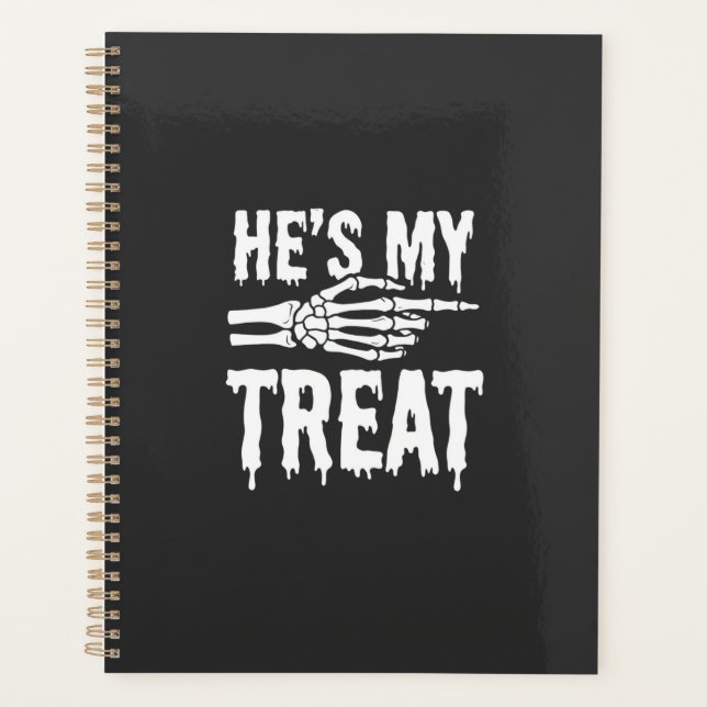 Halloween Skeleton Treat Dripping Typography Desig Planner (Front)