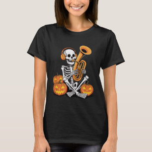 Halloween Skeleton Tuba Tubist T-Shirt