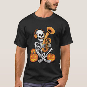 Halloween Skeleton Tuba Tubist T-Shirt
