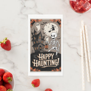 Halloween Skeleton Vintage and pumpkin Napkin