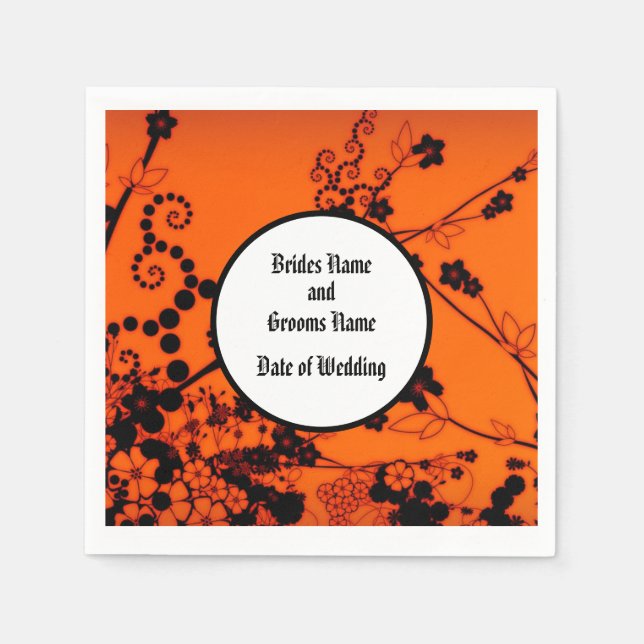 Halloween Skeleton Wedding Knapkins Napkin (Front)