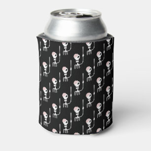 Halloween skeleton with a sword can cooler