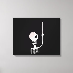 Halloween skeleton with a sword  canvas print