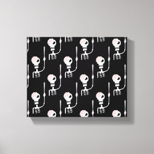 Halloween skeleton with a sword canvas print