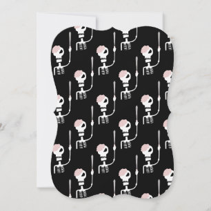 Halloween skeleton with a sword card