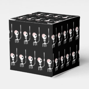 Halloween skeleton with a sword favour box