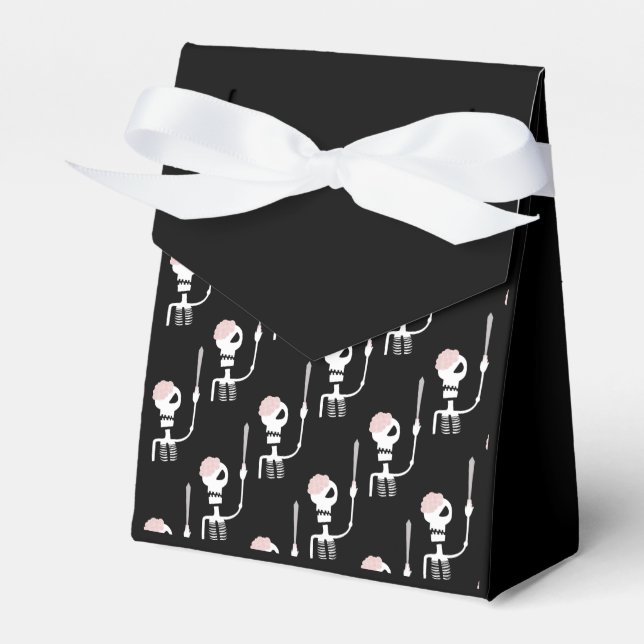Halloween skeleton with a sword  favour box (Front Side)