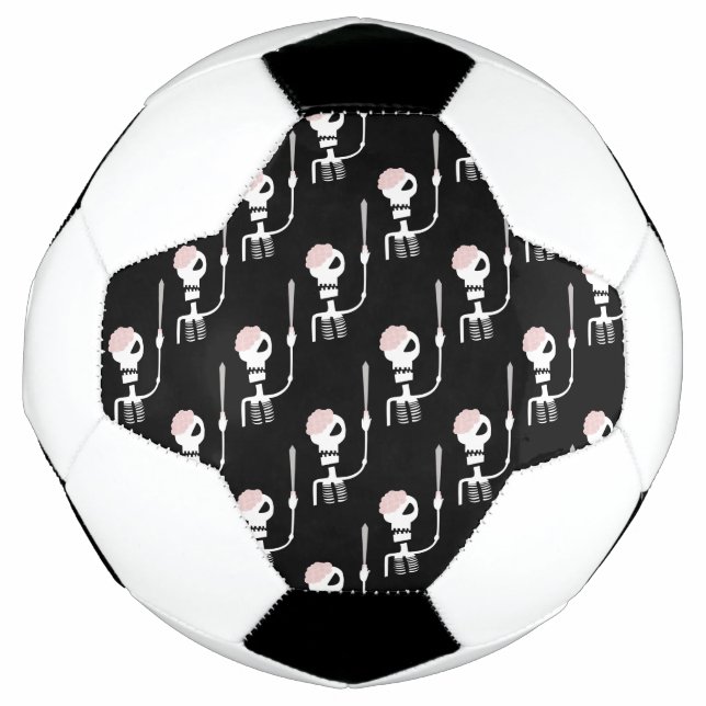 Halloween skeleton with a sword  football (Front)