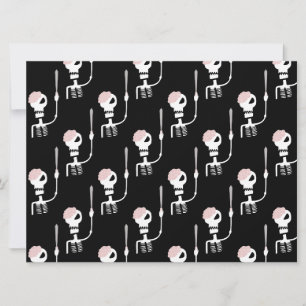 Halloween skeleton with a sword invitation
