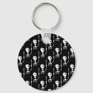 Halloween skeleton with a sword key ring