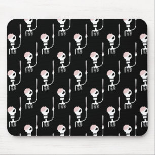 Halloween skeleton with a sword  mouse mat