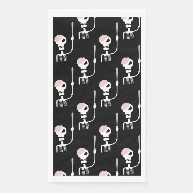 Halloween skeleton with a sword  napkin (Front)