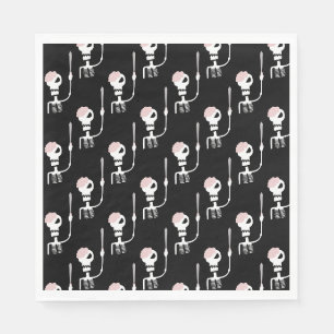 Halloween skeleton with a sword napkin