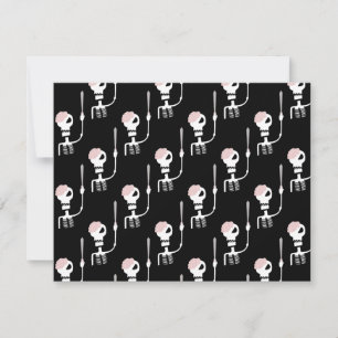 Halloween skeleton with a sword  save the date