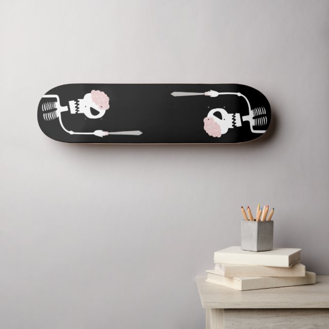 Halloween skeleton with a sword  skateboard (Wall Art (Horz))
