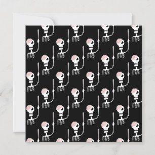 Halloween skeleton with a sword  thank you card