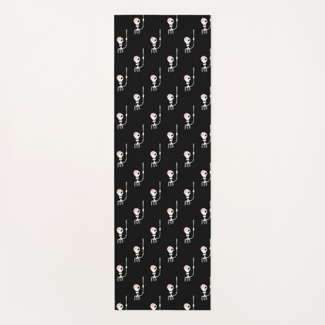 Halloween skeleton with a sword  yoga mat (Front)