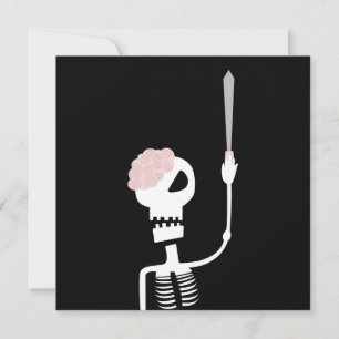 Halloween Skeleton with Sword Card