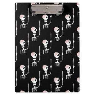 Halloween Skeleton with Sword Clipboard