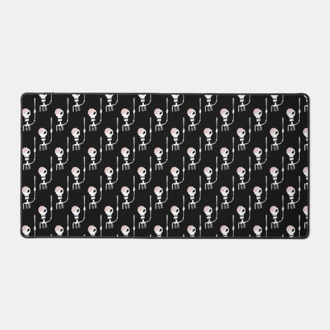 Halloween Skeleton with Sword Desk Mat (Front)