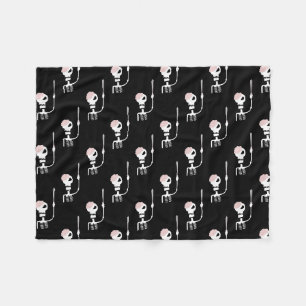 Halloween Skeleton with Sword Fleece Blanket