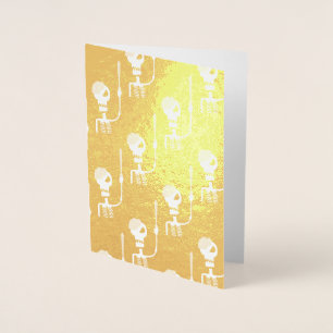 Halloween Skeleton with Sword Foil Card