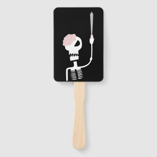 Halloween Skeleton with Sword Hand Fan