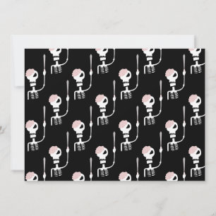 Halloween Skeleton with Sword Holiday Card