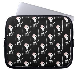Halloween Skeleton with Sword Laptop Sleeve
