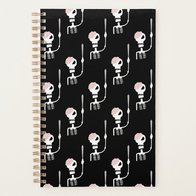 Halloween Skeleton with Sword Planner (Front)