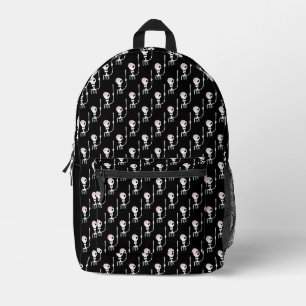 Halloween Skeleton with Sword Printed Backpack