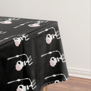 Halloween Skeleton with Sword Tablecloth