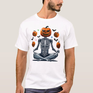Halloween Skeleton Yoga T-Shirt
