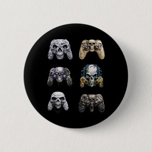 Halloween Skeleton Zombie Gaming Controllers Mummy 6 Cm Round Badge