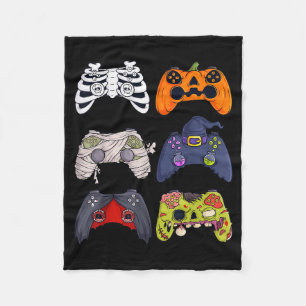 Halloween Skeleton Zombie Gaming Controllers Mummy Fleece Blanket