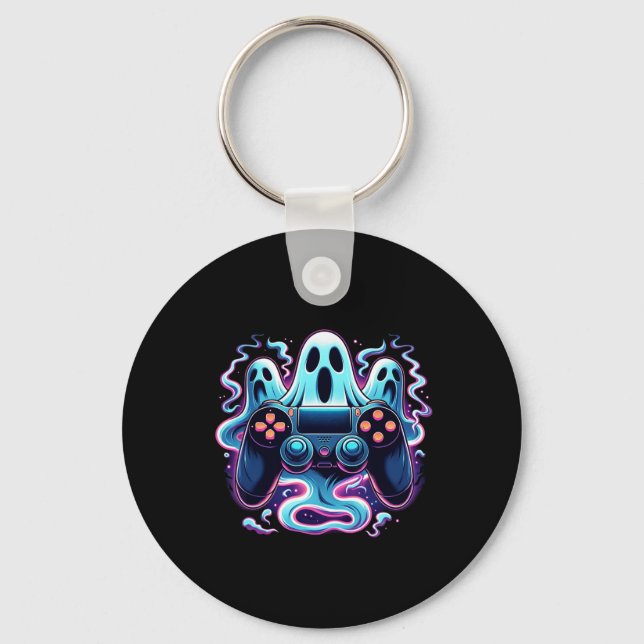 Halloween Skeleton Zombie Gaming Controllers Mummy Key Ring (Front)