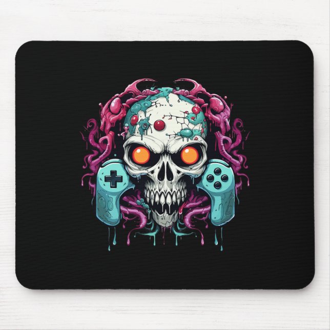 Halloween Skeleton Zombie Gaming Controllers Mummy Mouse Mat (Front)