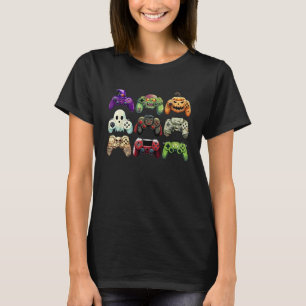 Halloween Skeleton Zombie Gaming Controllers Mummy T-Shirt