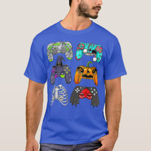 Halloween Skeleton Zombie Gaming Controllers Mummy T-Shirt