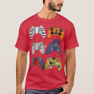 Halloween Skeleton Zombie Gaming Controllers Mummy T-Shirt