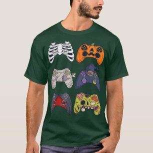 Halloween Skeleton Zombie Gaming Controllers Mummy T-Shirt