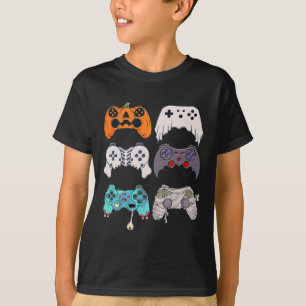 Halloween Skeleton Zombie Gaming Controllers Mummy T-Shirt