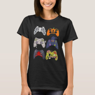 Halloween Skeleton Zombie Gaming Controllers Mummy T-Shirt