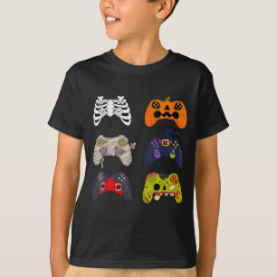 Halloween Skeleton Zombie Gaming Controllers  T-Shirt