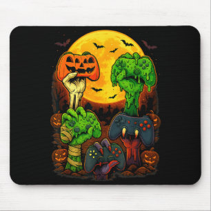Halloween Skeleton Zombie Mummy Gaming Controller Mouse Mat