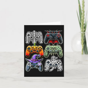 Halloween Skeleton Zombie Mummy Gaming Controllers Card