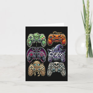 Halloween Skeleton Zombie Mummy Gaming Controllers Card